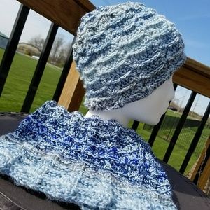 Alpaca and bamboo hat and cowl